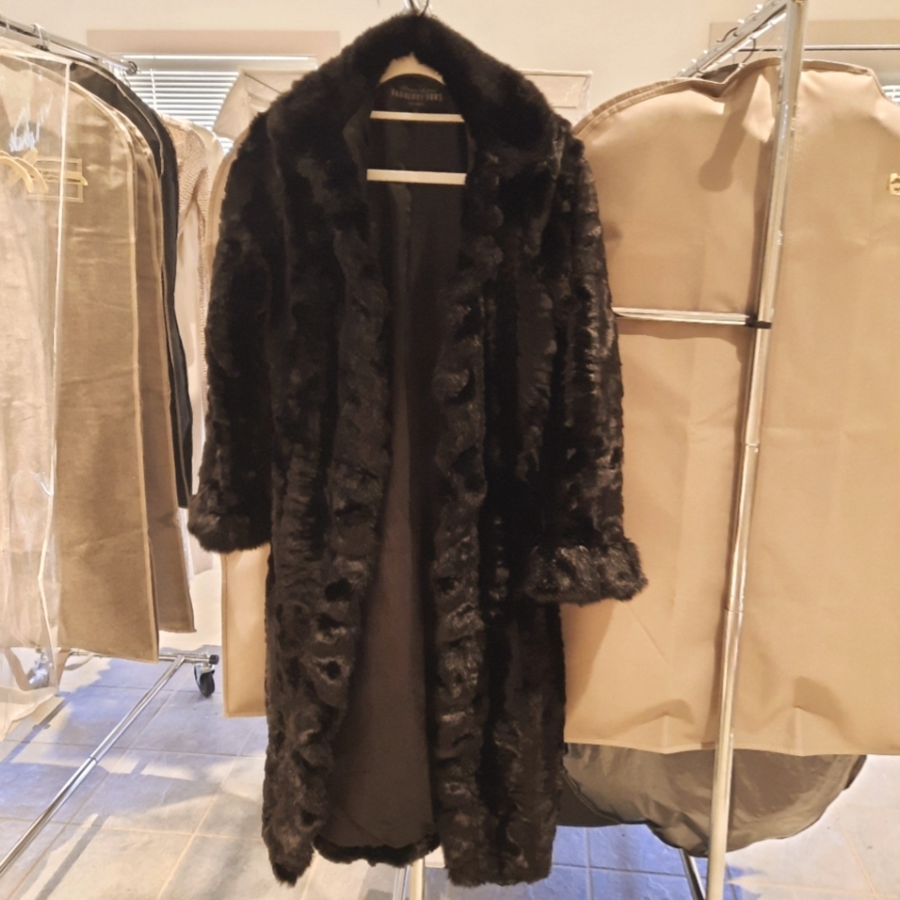 Donna Sayers Fabulous Faux Fur Sz S, Black